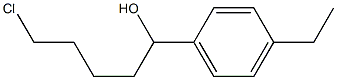 5-CHLORO-1-(4-ETHYLPHENYL)-1-PENTANOL 结构式