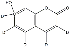 7-HYDROXY COUMARIN-D5 结构式