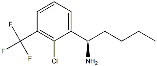 (1R)-1-[2-CHLORO-3-(TRIFLUOROMETHYL)PHENYL]PENTYLAMINE 结构式
