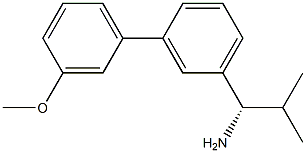 (1S)-1-[3-(3-METHOXYPHENYL)PHENYL]-2-METHYLPROPYLAMINE 结构式