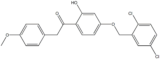 1-(4-(2,5-DICHLOROBENZYLOXY)-2-HYDROXYPHENYL)-2-(4-METHOXYPHENYL)ETHANONE 结构式