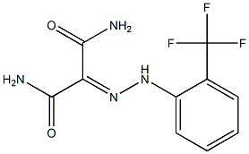 2-{[2-(TRIFLUOROMETHYL)PHENYL]HYDRAZONO}MALONAMIDE 结构式