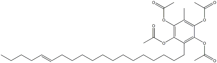 ACETIC ACID 2,4,5-TRIACETOXY-6-METHYL-3-((E)-NONADEC-14-ENYL)-PHENYL ESTER 结构式