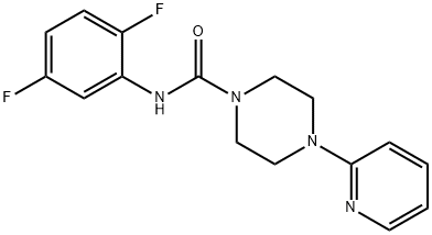 ((2,5-DIFLUOROPHENYL)AMINO)(4-(2-PYRIDYL)PIPERAZINYL)METHANE-1-ONE 结构式