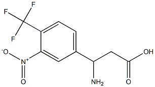 3-Amino-3-(3-nitro-4-trifluoromethyl-phenyl)-propionic acid 结构式