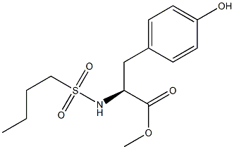 (S)-2-(BUTANE-1-SULFONYLAMINO)-3-(4-HYDROXY-PHENYL)-PROPIONIC ACID METHYL ESTER 结构式