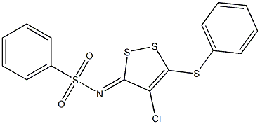 N-[(3Z)-4-CHLORO-5-(PHENYLTHIO)-3H-1,2-DITHIOL-3-YLIDENE]BENZENESULFONAMIDE 结构式