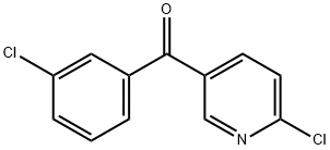 (3-氯苯基)(6-氯吡啶-3-基)甲酮 结构式