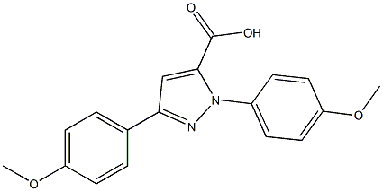 1,3-BIS(4-METHOXYPHENYL)-1H-PYRAZOLE-5-CARBOXYLIC ACID 结构式