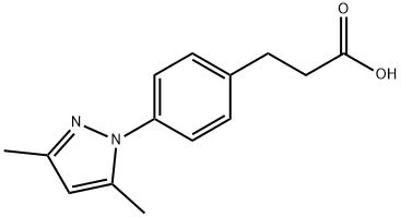 3-(4-(3,5-二甲基-1H-吡唑-1-基)苯基)丙酸 结构式