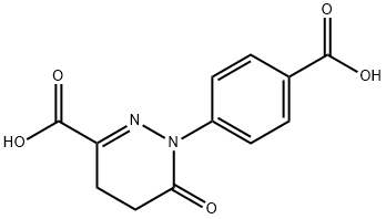 1-(4-CARBOXY-PHENYL)-6-OXO-1,4,5,6-TETRAHYDRO-PYRIDAZINE-3-CARBOXYLIC ACID 结构式