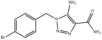5-氨基-1-(4-溴苄基)-1H-1,2,3-三唑-4-甲酰胺 结构式