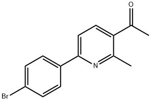 1-(6-(4-BROMOPHENYL)-2-METHYLPYRIDIN-3-YL)ETHANONE 结构式