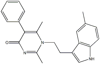 2,6-DIMETHYL-1-[2-(5-METHYL-1H-INDOL-3-YL)ETHYL]-5-PHENYLPYRIMIDIN-4(1H)-ONE 结构式