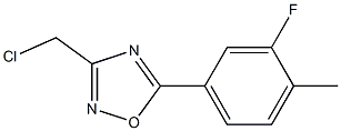 3-(CHLOROMETHYL)-5-(3-FLUORO-4-METHYLPHENYL)-1,2,4-OXADIAZOLE 结构式