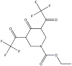 1-CARBETHOXY-3,5-BIS(TRIFLUOROACETYL)-4-PIPERIDON 结构式