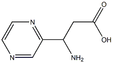 3-AMINO-3-PYRAZIN-2-YL-PROPIONIC ACID 结构式