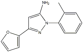 3-(2-FURYL)-1-(2-METHYLPHENYL)-1H-PYRAZOL-5-AMINE 结构式