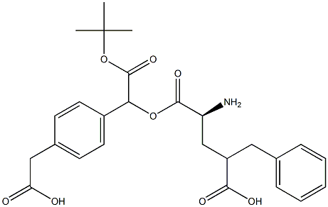 4-[T-BUTYLOXYCARBONYL-(GAMMA-BENZYL)-GLUTAMYLOXYMETHYL]-PHENYLACETIC ACID 结构式