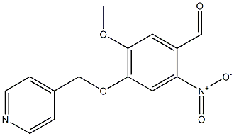 5-METHOXY-2-NITRO-4-(PYRIDIN-4-YLMETHOXY)BENZALDEHYDE 结构式