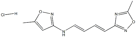 (4-AZA-4-(5-METHYLISOXAZOL-3-YL)BUTA-1,3-DIENYL)(5-METHYLISOXAZOL-3-YL)AMINE, HYDROCHLORIDE 结构式