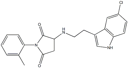 3-{[2-(5-CHLORO-1H-INDOL-3-YL)ETHYL]AMINO}-1-(2-METHYLPHENYL)PYRROLIDINE-2,5-DIONE 结构式