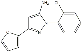 1-(2-CHLOROPHENYL)-3-(2-FURYL)-1H-PYRAZOL-5-AMINE 结构式