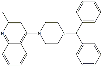 4-(4-BENZHYDRYLPIPERAZIN-1-YL)-2-METHYLQUINOLINE 结构式