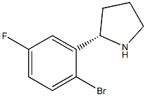 (2S)-2-(2-BROMO-5-FLUOROPHENYL)PYRROLIDINE 结构式