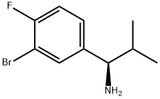 (1R)-1-(3-BROMO-4-FLUOROPHENYL)-2-METHYLPROPYLAMINE 结构式