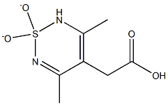 (3,5-DIMETHYL-1,1-DIOXIDO-2H-1,2,6-THIADIAZIN-4-YL)ACETIC ACID 结构式