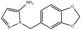 2-苯并[1,3]1,3-二氧杂环戊烯-5-基甲基-2H-3-氨基吡唑 结构式