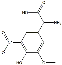 AMINO-(4-HYDROXY-3-METHOXY-5-NITRO-PHENYL)-ACETIC ACID 结构式