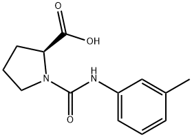 1-{[(3-甲基苯基)氨基]羰基}脯氨酸 结构式
