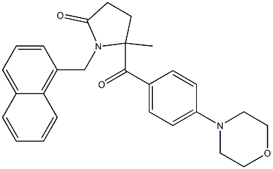 5-METHYL-5-[4-(4-MORPHOLINYL)BENZOYL]-1-(1-NAPHTHYLMETHYL)-2-PYRROLIDINONE 结构式