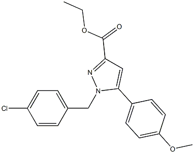 ETHYL 1-(4-CHLOROBENZYL)-5-(4-METHOXYPHENYL)-1H-PYRAZOLE-3-CARBOXYLATE 结构式