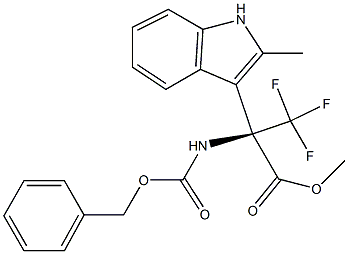 METHYL N-[(BENZYLOXY)CARBONYL]-3,3,3-TRIFLUORO-2-(2-METHYL-1H-INDOL-3-YL)ALANINATE 结构式