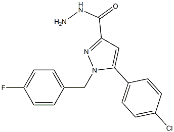 1-(4-FLUOROBENZYL)-5-(4-CHLOROPHENYL)-1H-PYRAZOLE-3-CARBOHYDRAZIDE 结构式