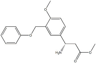 METHYL (3S)-3-AMINO-3-[4-METHOXY-3-(PHENOXYMETHYL)PHENYL]PROPANOATE 结构式