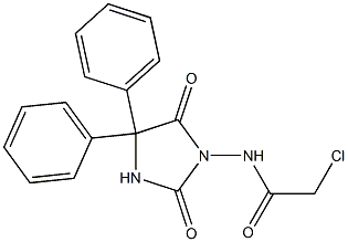 2-CHLORO-N-(2,5-DIOXO-4,4-DIPHENYLIMIDAZOLIDIN-1-YL)ACETAMIDE 结构式