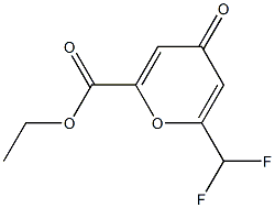 ETHYL 6-(DIFLUOROMETHYL)-4-OXO-4H-PYRAN-2-CARBOXYLATE 结构式