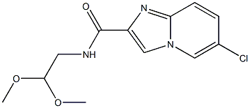 6-CHLORO-N-(2,2-DIMETHOXYETHYL)IMIDAZO[1,2-A]PYRIDINE-2-CARBOXAMIDE 结构式