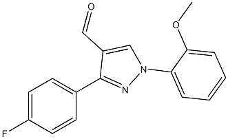 3-(4-FLUOROPHENYL)-1-(2-METHOXYPHENYL)-1H-PYRAZOLE-4-CARBALDEHYDE 结构式