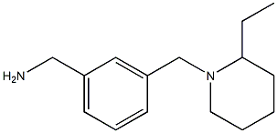 1-(3-[(2-ETHYLPIPERIDIN-1-YL)METHYL]PHENYL)METHANAMINE 结构式