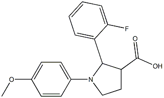 2-(2-FLUOROPHENYL)-1-(4-METHOXYPHENYL)PYRROLIDINE-3-CARBOXYLIC ACID 结构式