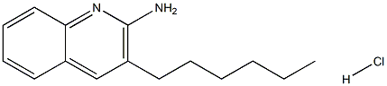 2-AMINO-3-HEXYLQUINOLINE HYDROCHLORIDE 结构式