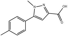 1-甲基-5-(4-甲基苯基)-1H-吡唑-3-羧酸 结构式