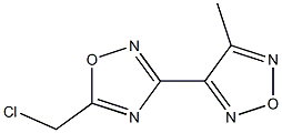 5-(CHLOROMETHYL)-3-(4-METHYL-1,2,5-OXADIAZOL-3-YL)-1,2,4-OXADIAZOLE 结构式