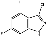 3-CHLORO-6-FLUORO-4-IODOINDAZOLE 结构式