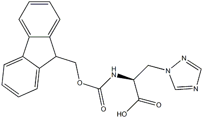 FMOC-3-(1,2,4-三唑-1-基)-L-丙氨酸 结构式